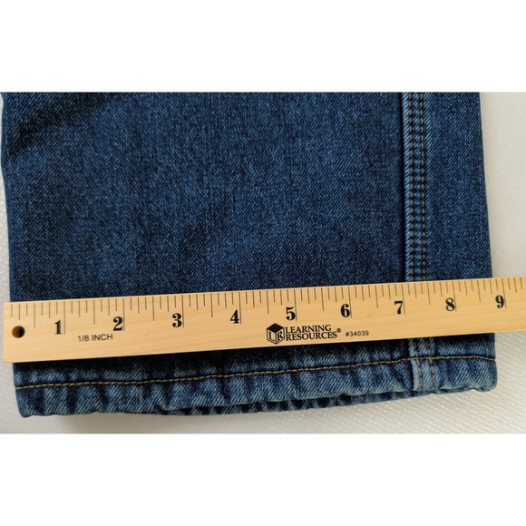 Stanley Fleece Lined Jeans Mens 32x34 Blue Straight Leg Denim Workwear Warm - Picture 11 of 11